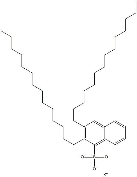 2,3-Ditetradecyl-1-naphthalenesulfonic acid potassium salt Struktur