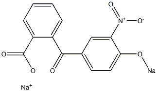 o-(3-Nitro-4-sodiooxybenzoyl)benzoic acid sodium salt Struktur