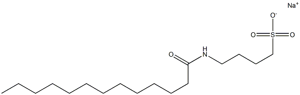 4-Tridecanoylamino-1-butanesulfonic acid sodium salt Struktur