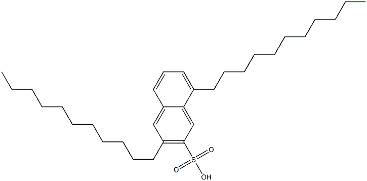 3,8-Diundecyl-2-naphthalenesulfonic acid Struktur