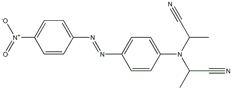 N,N-Bis(1-cyanoethyl)-4-(4-nitrophenylazo)aniline Struktur