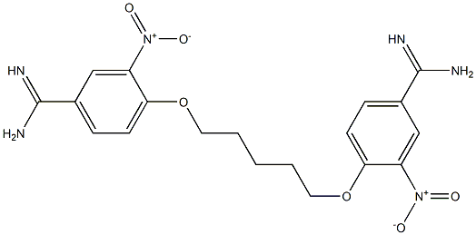 4,4'-[1,5-Pentanediylbis(oxy)]bis[3-nitrobenzamidine] Struktur