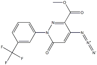 1,6-Dihydro-4-azido-6-oxo-1-(3-trifluoromethylphenyl)pyridazine-3-carboxylic acid methyl ester Struktur