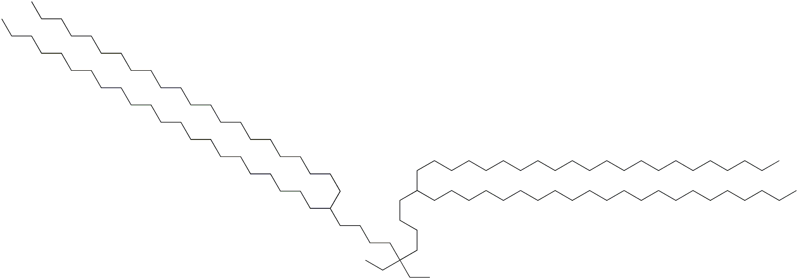 23,33-Didocosyl-28,28-diethylpentapentacontane Struktur