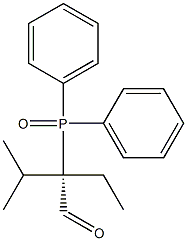 (S)-2-(Diphenylphosphinyl)-2-ethyl-3-methylbutanal Struktur