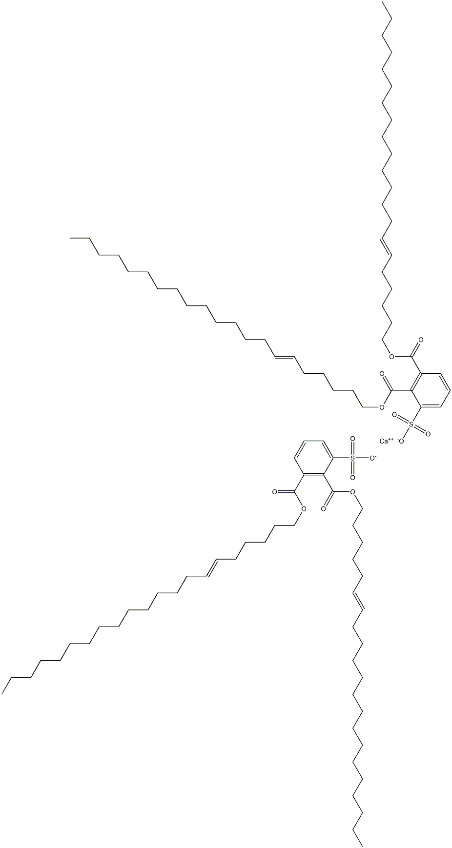 Bis[2,3-di(6-henicosenyloxycarbonyl)benzenesulfonic acid]calcium salt Struktur