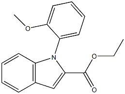 1-(2-Methoxyphenyl)-1H-indole-2-carboxylic acid ethyl ester Struktur