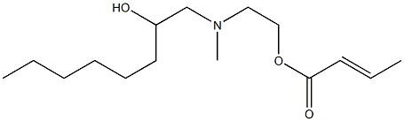 (E)-2-Butenoic acid 2-[N-(2-hydroxyoctyl)-N-methylamino]ethyl ester Struktur