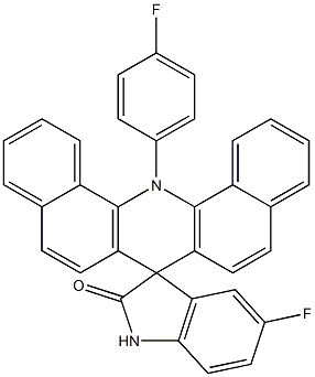 5'-Fluoro-14-(4-fluorophenyl)spiro[dibenz[c,h]acridine-7(14H),3'-[3H]indol]-2'(1'H)-one Struktur