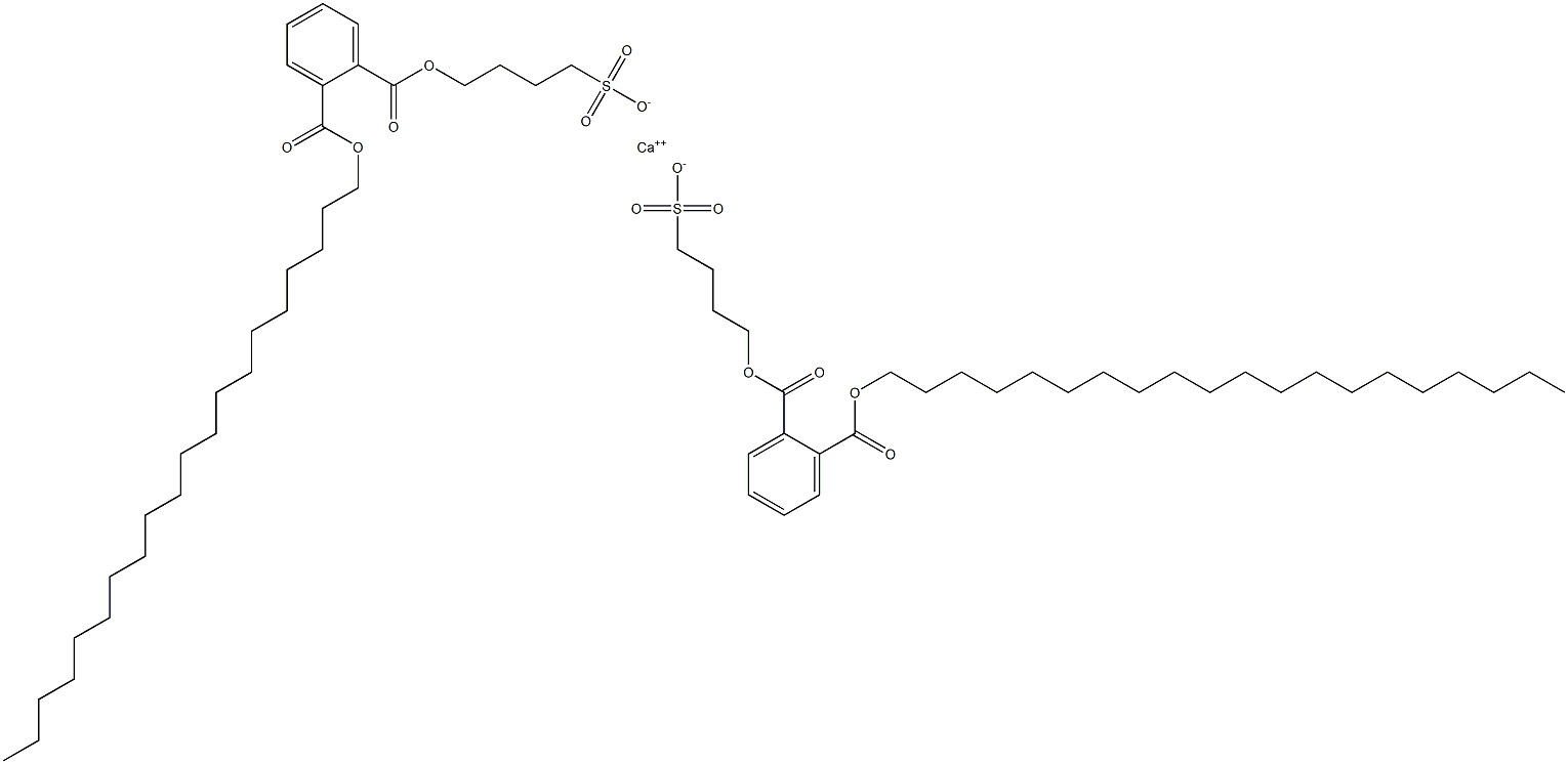 Bis[4-[(2-icosyloxycarbonylphenyl)carbonyloxy]butane-1-sulfonic acid]calcium salt Struktur