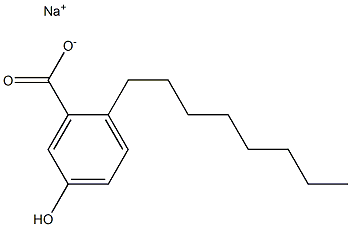 2-Octyl-5-hydroxybenzoic acid sodium salt Struktur