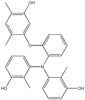 N,N-Bis(3-hydroxy-2-methylphenyl)-2-(5-hydroxy-2,4-dimethylphenoxy)benzenamine Struktur