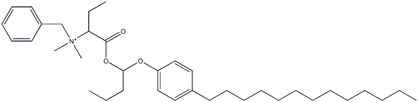 N,N-Dimethyl-N-benzyl-N-[1-[[1-(4-tridecylphenyloxy)butyl]oxycarbonyl]propyl]aminium Struktur