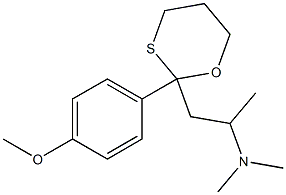 2-(4-Methoxyphenyl)-2-[2-(dimethylamino)propyl]-1,3-oxathiane Struktur