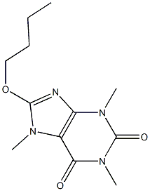 3,7-Dihydro-8-butoxy-1,3,7-trimethyl-1H-purine-2,6-dione Struktur