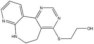 2-[[(6,7-Dihydro-5H-pyrido[2,3-b]pyrimido[4,5-d]azepin)-4-yl]thio]ethanol Struktur