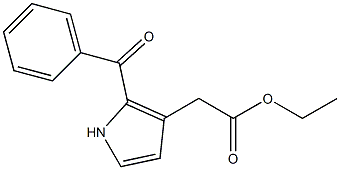 (2-Benzoyl-1H-pyrrol-3-yl)acetic acid ethyl ester Struktur