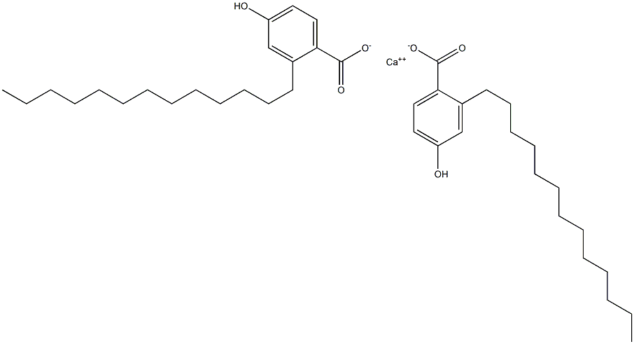 Bis(2-tridecyl-4-hydroxybenzoic acid)calcium salt Struktur