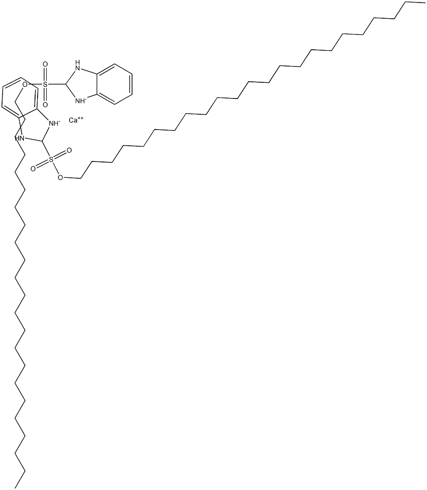 Bis(2,3-dihydro-2-tricosyl-1H-benzimidazole-2-sulfonic acid)calcium salt Struktur