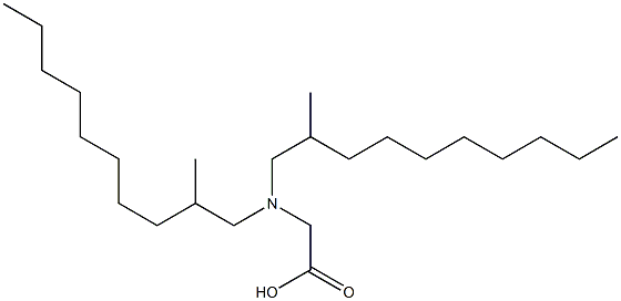 N,N-Bis(2-methyldecyl)glycine Struktur