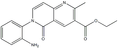 6-(2-Aminophenyl)-2-methyl-5-oxo-5,6-dihydro-1,6-naphthyridine-3-carboxylic acid ethyl ester Struktur