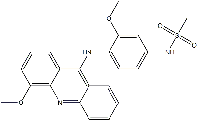 N-[3-Methoxy-4-[(4-methoxy-9-acridinyl)amino]phenyl]methanesulfonamide Struktur