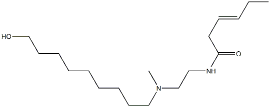 N-[2-[N-(9-Hydroxynonyl)-N-methylamino]ethyl]-3-hexenamide Struktur