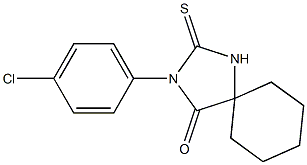 2-(4-Chlorophenyl)-3-thioxo-2,4-diazaspiro[4.5]decan-1-one Struktur