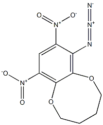 8,10-Dinitro-7-azido-2,3,4,5-tetrahydro-1,6-benzodioxocin Struktur