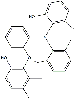 N,N-Bis(2-hydroxy-6-methylphenyl)-2-(6-hydroxy-2,3-dimethylphenoxy)benzenamine Struktur