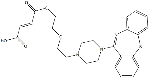 Fumaric acid hydrogen 1-[2-[2-[4-[dibenzo[b,f][1,4]thiazepin-11-yl]-1-piperazinyl]ethoxy]ethyl] ester Struktur