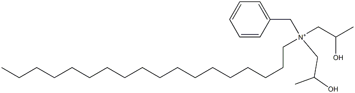 N,N-Bis(2-hydroxypropyl)-N-octadecylbenzenemethanaminium Struktur