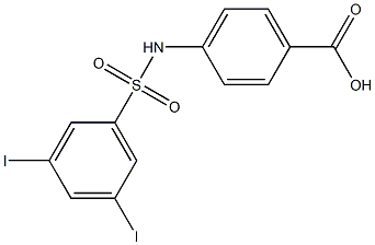 4-[(3,5-Diiodophenyl)sulfonylamino]benzoic acid Struktur