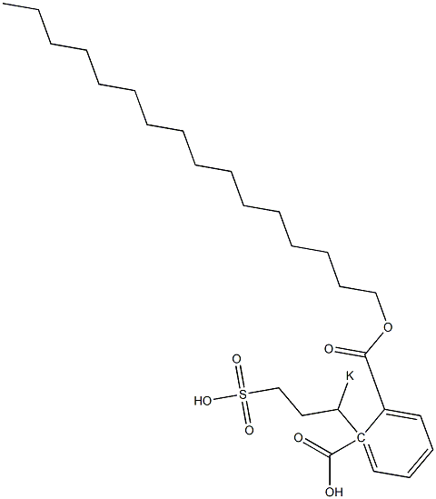 Phthalic acid 1-hexadecyl 2-(1-potassiosulfopropyl) ester Struktur