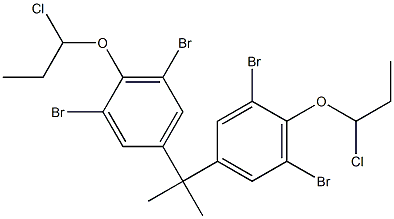 2,2-Bis[3,5-dibromo-4-(1-chloropropoxy)phenyl]propane Struktur