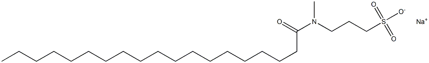 3-[N-(1-Oxononadecyl)-N-methylamino]-1-propanesulfonic acid sodium salt Struktur