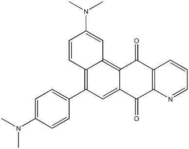 5-[4-(Dimethylamino)phenyl]-2-(dimethylamino)naphtho[1,2-g]quinoline-7,12-dione Struktur