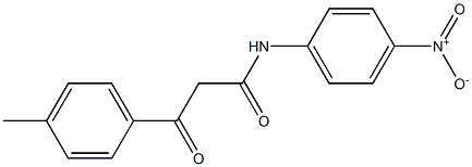 N-(4-Nitrophenyl)-3-(4-methylphenyl)-3-oxopropanamide Struktur