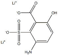 5-Amino-6-sulfosalicylic acid dilithium salt Struktur