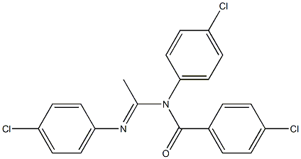 N1-(p-Chlorobenzoyl)-N1,N2-bis(p-chlorophenyl)acetamidine Struktur