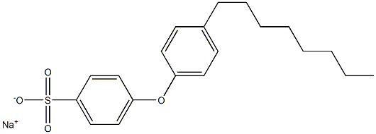 4-(4-Octylphenoxy)benzenesulfonic acid sodium salt Struktur