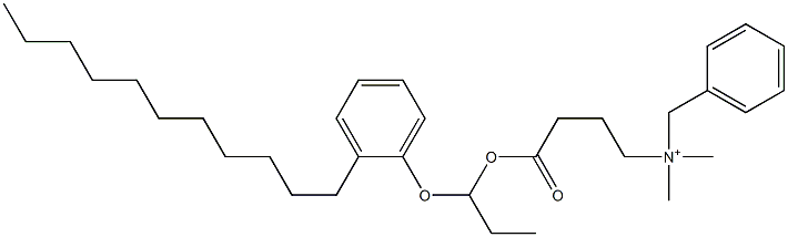 N,N-Dimethyl-N-benzyl-N-[3-[[1-(2-undecylphenyloxy)propyl]oxycarbonyl]propyl]aminium Struktur