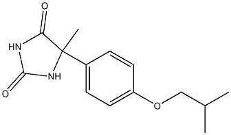 5-[p-(Isobutyloxy)phenyl]-5-methylhydantoin Struktur