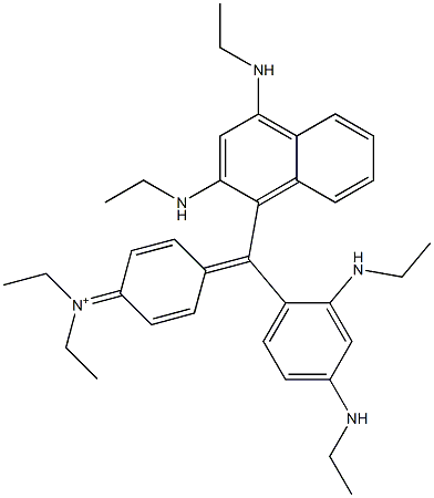 N,N-Diethyl[4-[[2,4-bis(ethylamino)-1-naphtyl][2,4-bis(ethylamino)phenyl]methylene]-2,5-cyclohexadien-1-ylidene]aminium Struktur