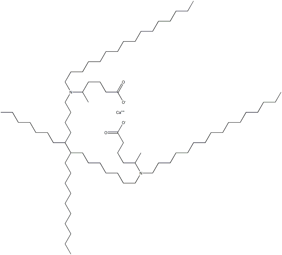 Bis[5-(dihexadecylamino)hexanoic acid]calcium salt Struktur