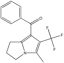 2-Trifluoromethyl-1-benzoyl-3-methyl-6,7-dihydro-5H-pyrrolizine Struktur