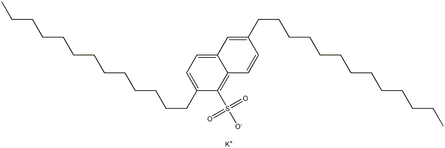 2,6-Ditridecyl-1-naphthalenesulfonic acid potassium salt Struktur