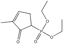 3-Methyl-2-oxo-3-cyclopentenylphosphonic acid diethyl ester Struktur