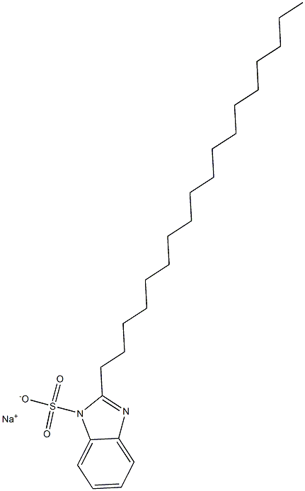 2-Octadecyl-1H-benzimidazole-1-sulfonic acid sodium salt Struktur