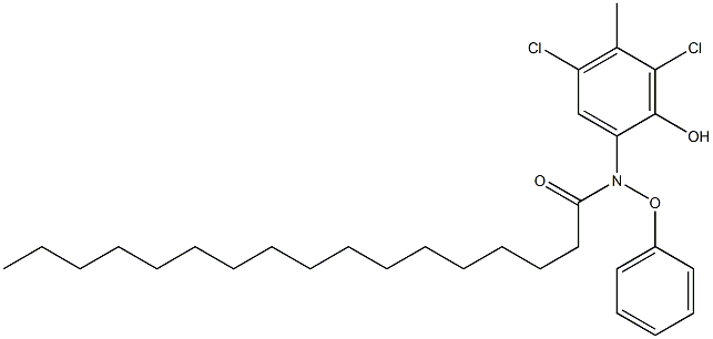 2-(2-Pentadecylphenoxyacetylamino)-4,6-dichloro-5-methylphenol Struktur